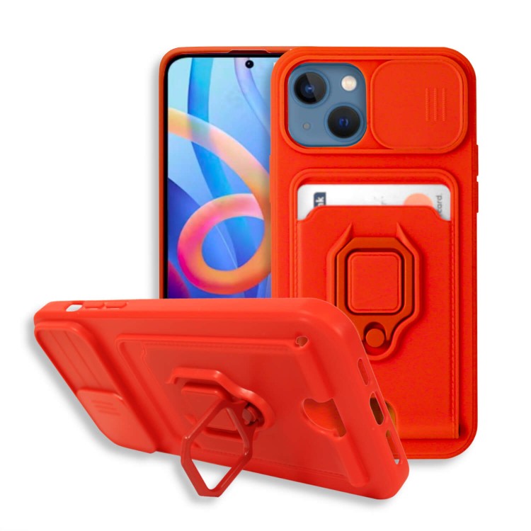 Bodycell Multifunction Case Με Κορδονι iPhone 13  Red