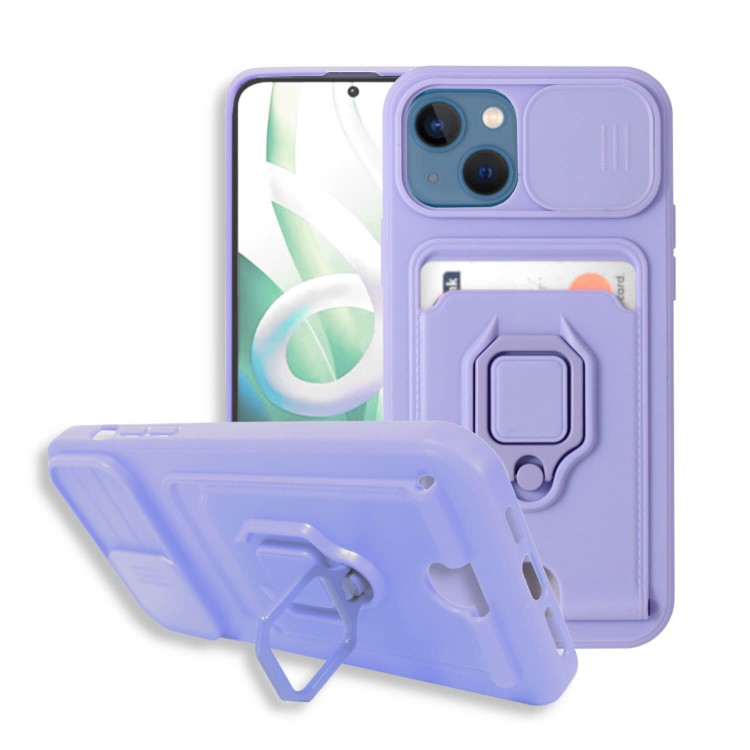 Bodycell Multifunction Case Με Κορδονι iPhone 13  Purple