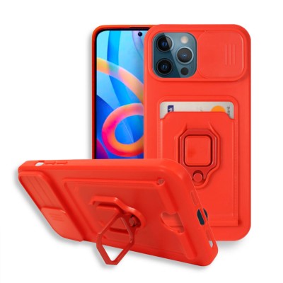 Bodycell Multifunction Case Με Κορδονι iPhone 13 Pro Max Red