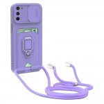 Bodycell Multifunction Case Με Κορδονι Samsung A02s/A03s Purple