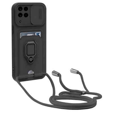 Bodycell Multifunction Case Με Κορδονι Samsung A12/M12 Black