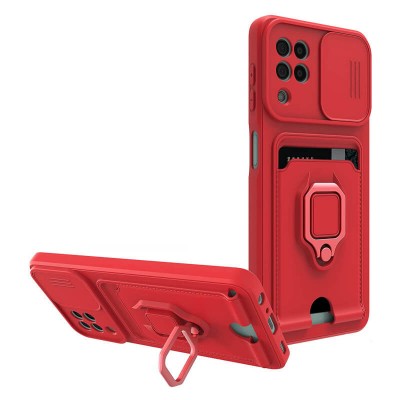 Bodycell Multifunction Case Με Κορδονι Samsung A22 4G/M32 Red