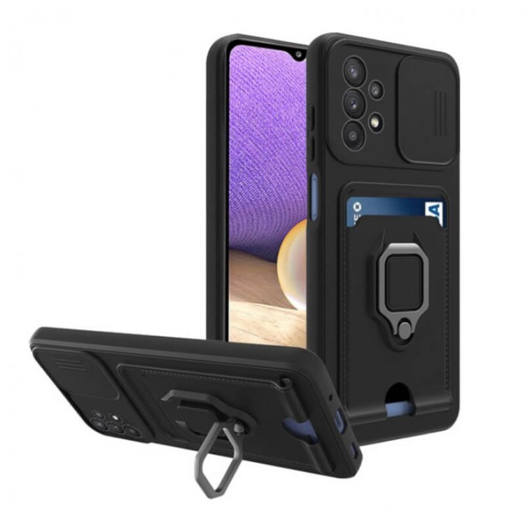 Bodycell Multifunction Case Με Κορδονι Samsung A72 4G/5G Black