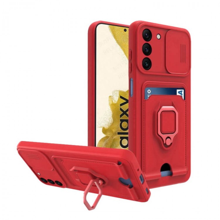 Bodycell Multifunction Case Με Κορδονι Samsung S22 Plus 5G Red