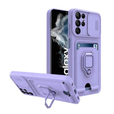Bodycell Multifunction Case Με Κορδονι Samsung S22 Ultra 5G Purple