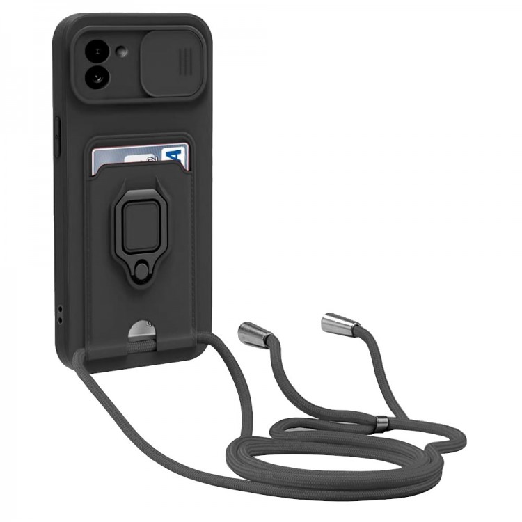 Bodycell Multifunction Case Με Κορδονι Samsung A03 Black