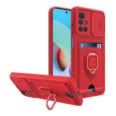 Bodycell Multifunction Case Με Κορδονι Xiaomi Redmi 10/Note 11 4G Red