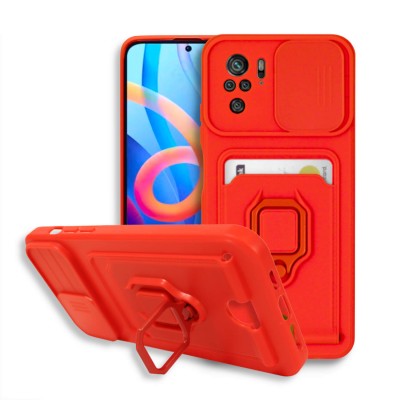 Bodycell Multifunction Case Με Κορδονι Xiaomi Note 10 4G/10s/Poco M5s Red