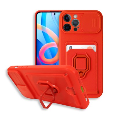 Bodycell Multifunction Case Με Κορδονι iPhone 12 Pro Max Red