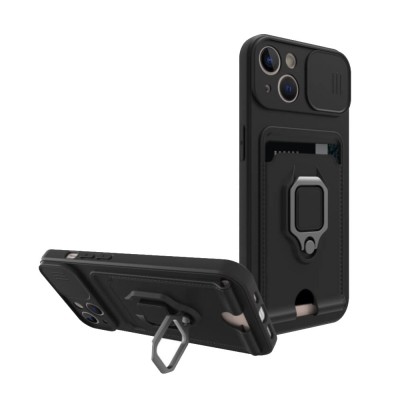 Bodycell Multifunction Case Με Κορδονι iPhone 14 Plus  Black