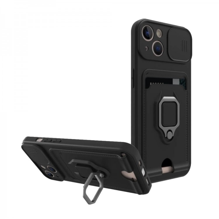 Bodycell Multifunction Case Με Κορδονι iPhone 14 Plus  Black