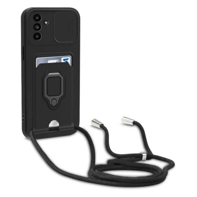 Bodycell Multifunction Case Με Κορδονι Samsung A14 4G/5G Black