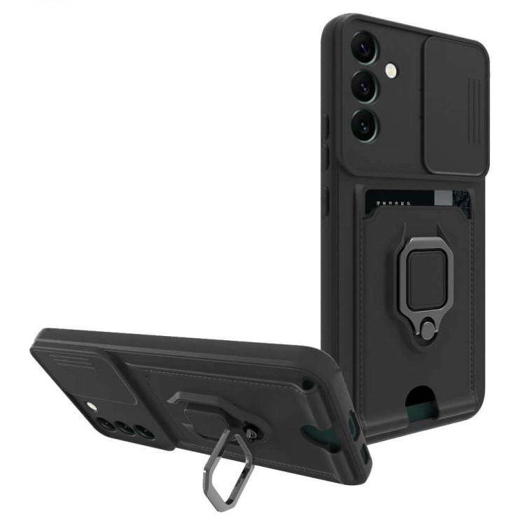 Bodycell Multifunction Case Με Κορδονι Samsung A14 4G/5G Black