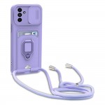 Bodycell Multifunction Case Με Κορδονι Samsung A14 4G/5G Purple