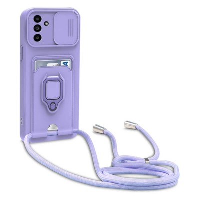 Bodycell Multifunction Case Με Κορδονι Samsung A14 4G/5G Purple