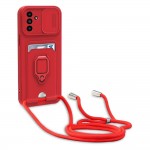 Bodycell Multifunction Case Με Κορδονι Samsung A14 4G/5G Red