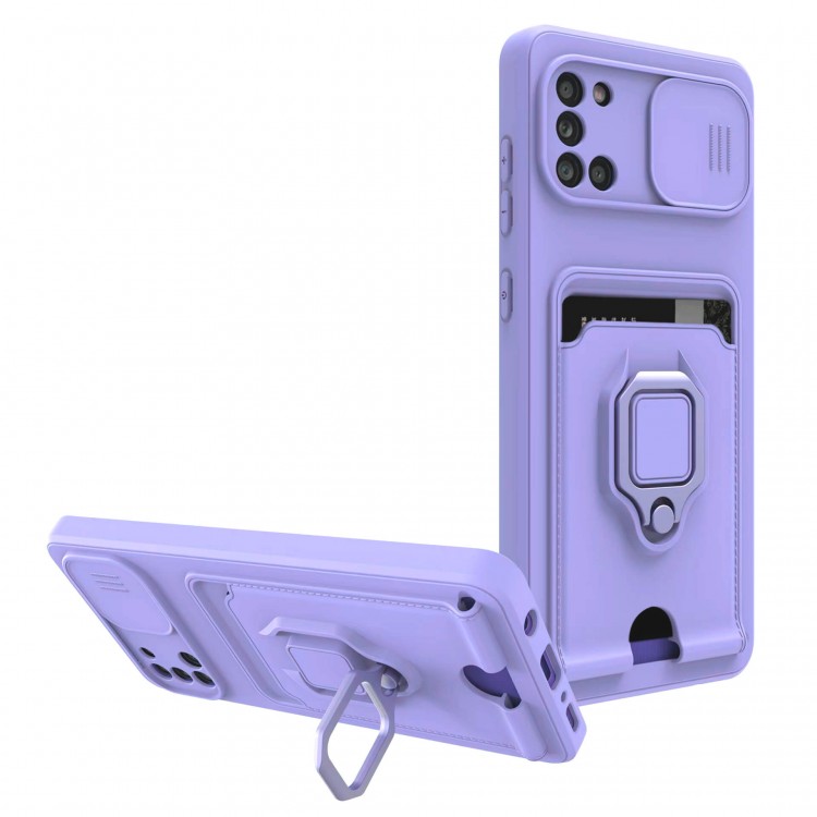 Bodycell Multifunction Case Με Κορδονι Samsung A31 Purple