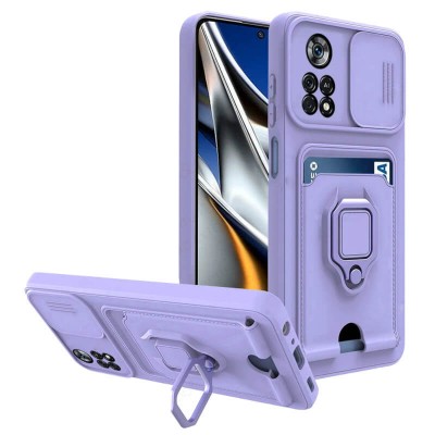 Bodycell Multifunction Case Με Κορδονι Xiaomi Poco X4 Pro 5G Purple