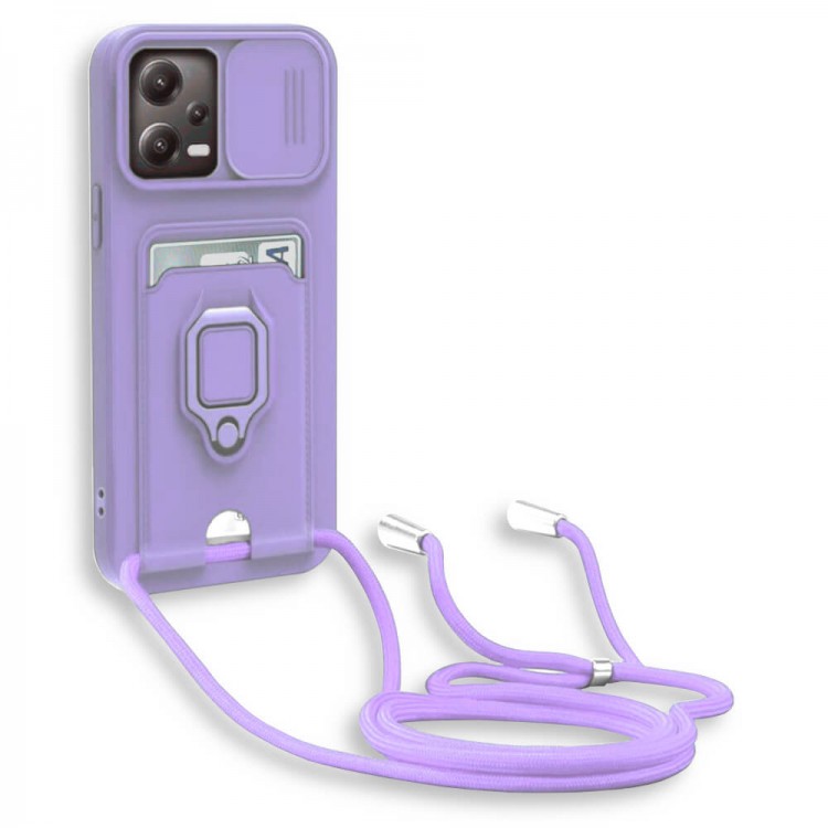Bodycell Multifunction Case Με Κορδονι Xiaomi Poco X5 Pro/Note 12 Pro Purple