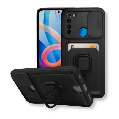 Bodycell Multifunction Case Με Κορδονι Xiaomi Note 8  Black