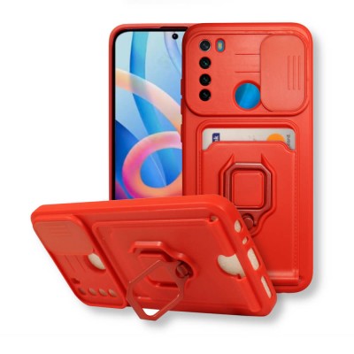 Bodycell Multifunction Case Με Κορδονι Xiaomi Note 8  Red