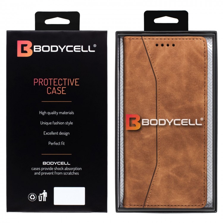 Bodycell Book Case Pu Leather OnePlus 13 5G Brown
