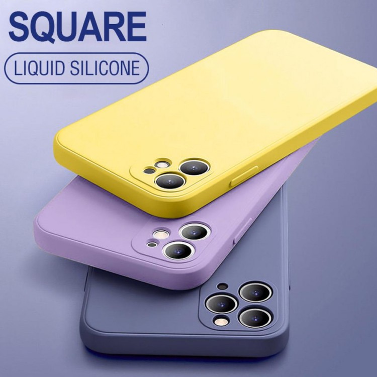 Bodycell Square Liquid Silicon Case Xiaomi Note 9S/9 Pro Light Blue