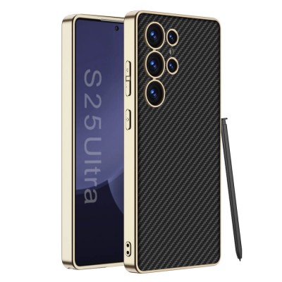 Bodycell Plating Leather Backcover Samsung S25 Ultra Carbon Black