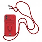 Bodycell Multifunction Case Με Κορδονι Samsung A72 4G/5G Red