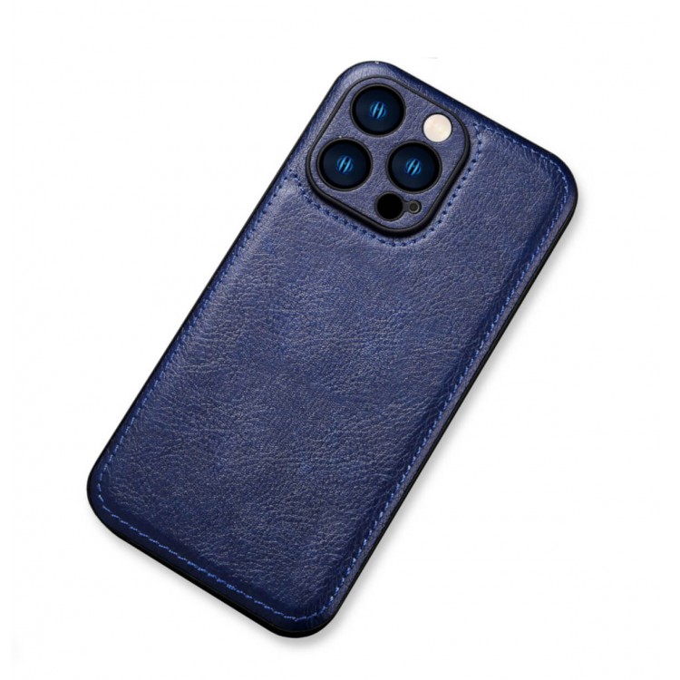 Bodycell Prestige Leather Backcover iPhone 14 Pro  Blue