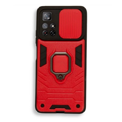 Ring Armor Case Xiaomi Note 11T/Note 11s 5G/Poco M4 Pro 5G Red