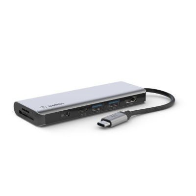 Belkin AVC009btSGY CONNECT™ USB-C 7-in-1 Multiport Hub Adapter