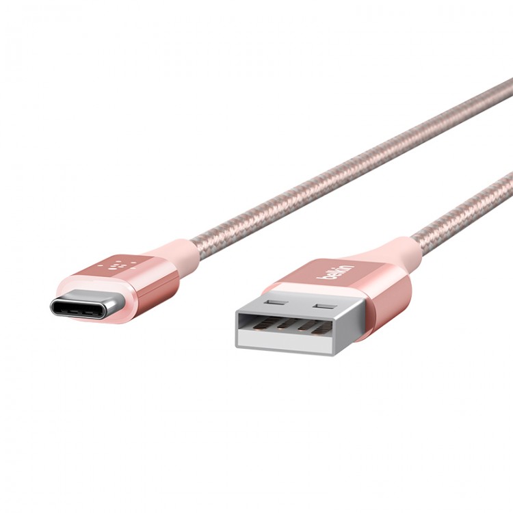 Belkin MIXIT↑™ DuraTek™ USB-C™ to USB-A Cable Rose Gold - F2CU059bt04-C00Ροζ χρυσό