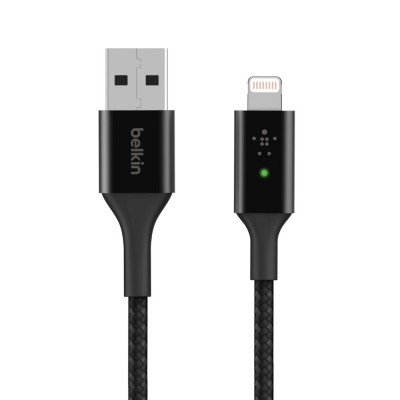 Belkin CAA007BT04BK Smart LED Lightning to USB-A CableΜαύρο
