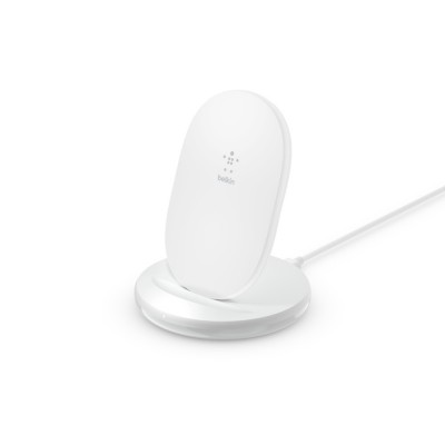Belkin WIB002vfWH 15W Wireless Charging Stand + QC™ 3.0 24W Wall ChargerΛευκό