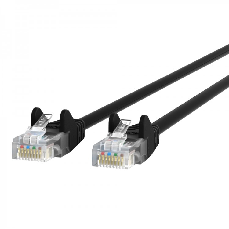 Belkin A3L793bt01MBKHS CAT5e Ethernet Patch Cable Snagless, RJ45, M/MΜαύρο