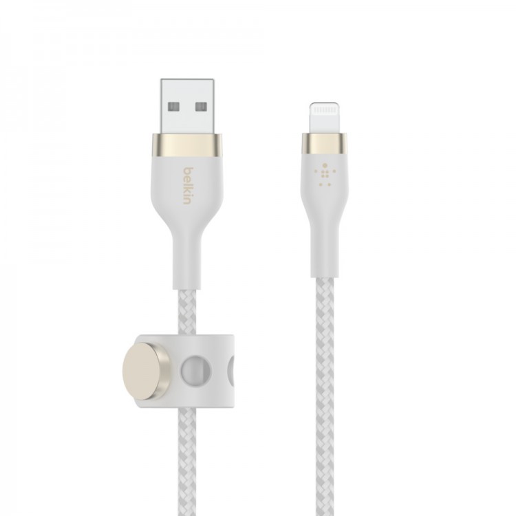 Belkin CAA010bt2MWH BOOST↑CHARGE™ PRO Flex USB-A Cable with Lightning Connector - White