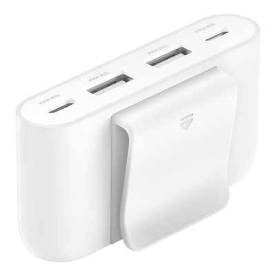 Belkin BUZ001bt2MWHB7 BoostCharge 4-Port USB Power Extender Λευκό