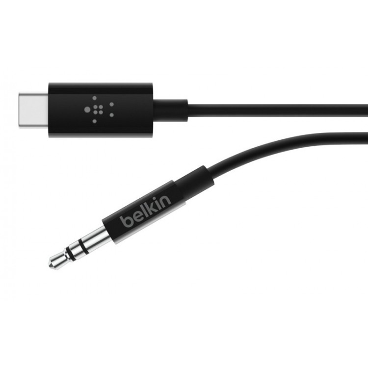Belkin RockStar™ 3.5mm Audio Cable with USB-C™ Connector-F7U079bt06-BLK Μαύρο