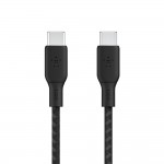 Belkin BOOST↑CHARGE™ PRO USB-C® σε USB-C Braided silicone Καλώδιο 240W, για APPLE iPhone 16, Galaxy S25, Pixel 9, MacBook, iPad Pro - Μαύρο - CAB025HQ3MBK
