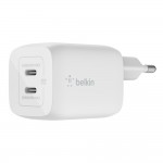 Belkin WCH013vf2MWH-B6 BOOST↑CHARGE PRO Dual USB-C® GaN Wall Charger with PPS 65W + USB-C to USB-C CΛευκό