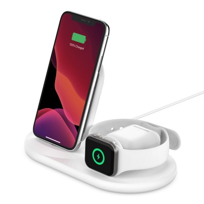 Belkin WIZ001vfWH BOOST↑CHARGE™ 3-in-1 Wireless Charger for Apple DevicesΛευκό
