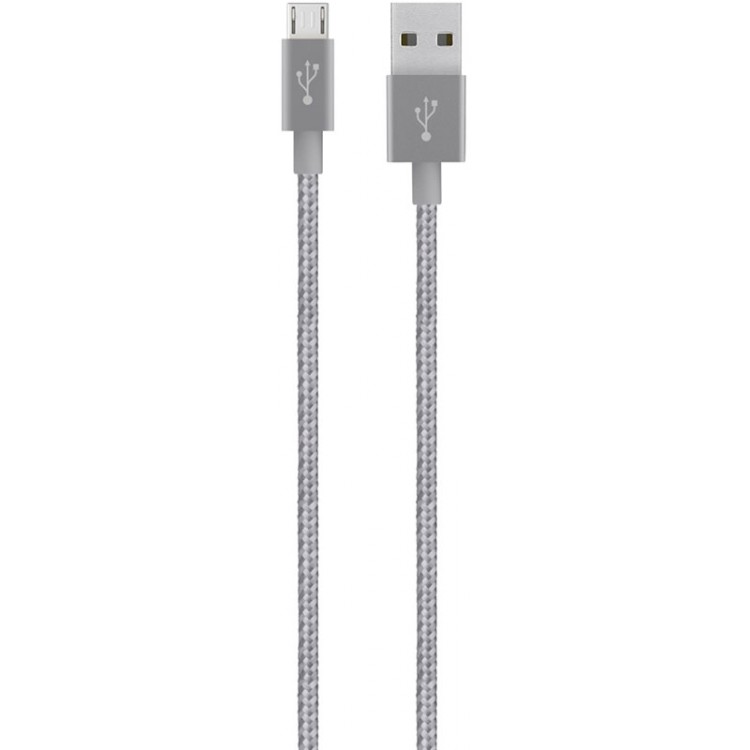 MIXIT↑™ Metallic Micro-USB to USB Cable - F2CU021bt04-GRYΓκρι
