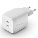 Belkin WCH011vfWH BOOST↑CHARGE PRO Dual USB-C® GaN Wall Charger with PPS 45WΛευκό