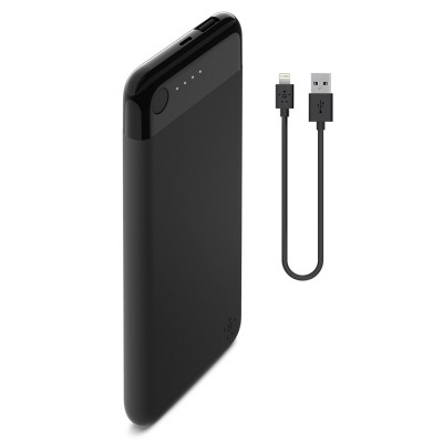 Belkin BOOST↑CHARGE™ Power Bank 5K with Lightning Connector + Lightning Cable-ΜΑΥΡΟ