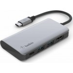 Belkin AVC006btSGY USB-C® 4-in-1 Multiport Adapter