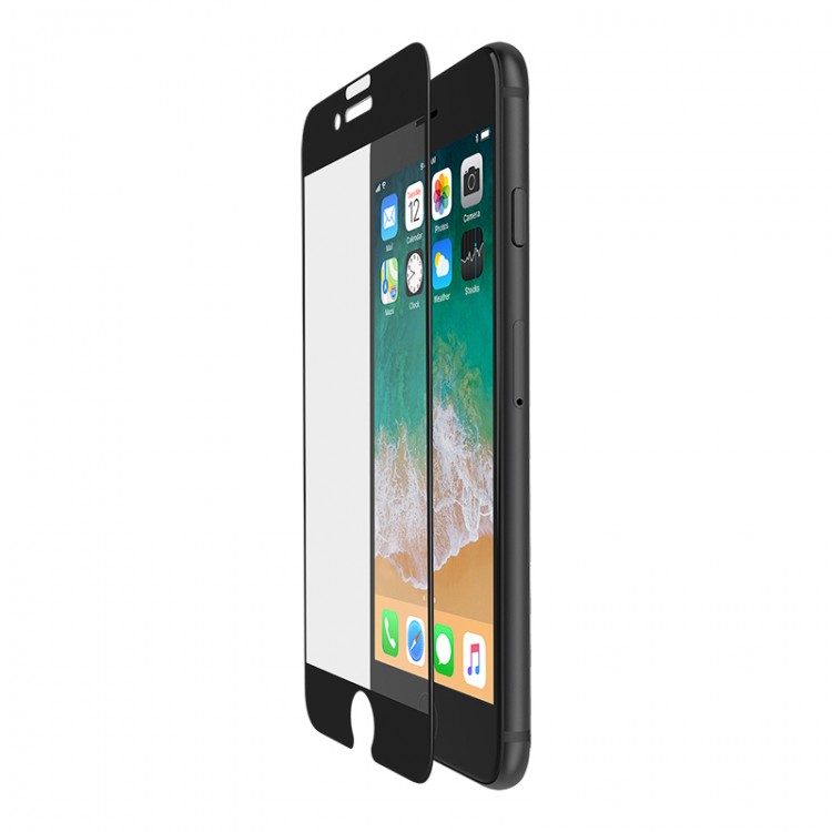 Belkin ScreenForce® TemperedCurve Screen Protection for iPhone 8/7/6s/6 - F8W853zzBLKΜαύρο