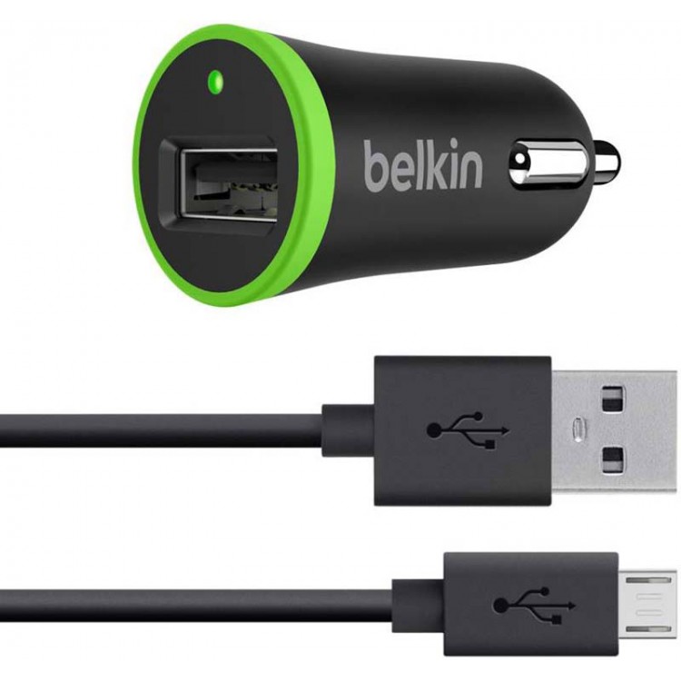 Belkin Car Charger with Micro USB Cable 2.4A - F8M887bt04-BLK
