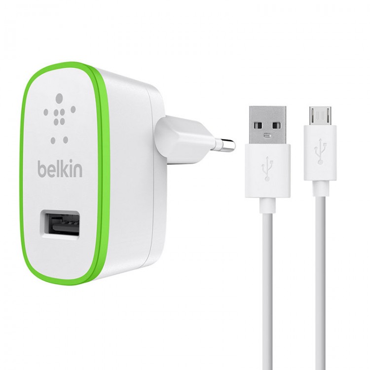 Belkin Home Charger & Micro USB Cable 2.4A - F8M886vf04-WHT