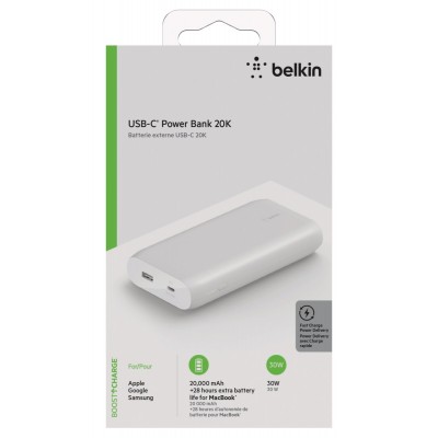 Belkin BPB002btWH USB-C PD Power Bank 20KΛευκό
